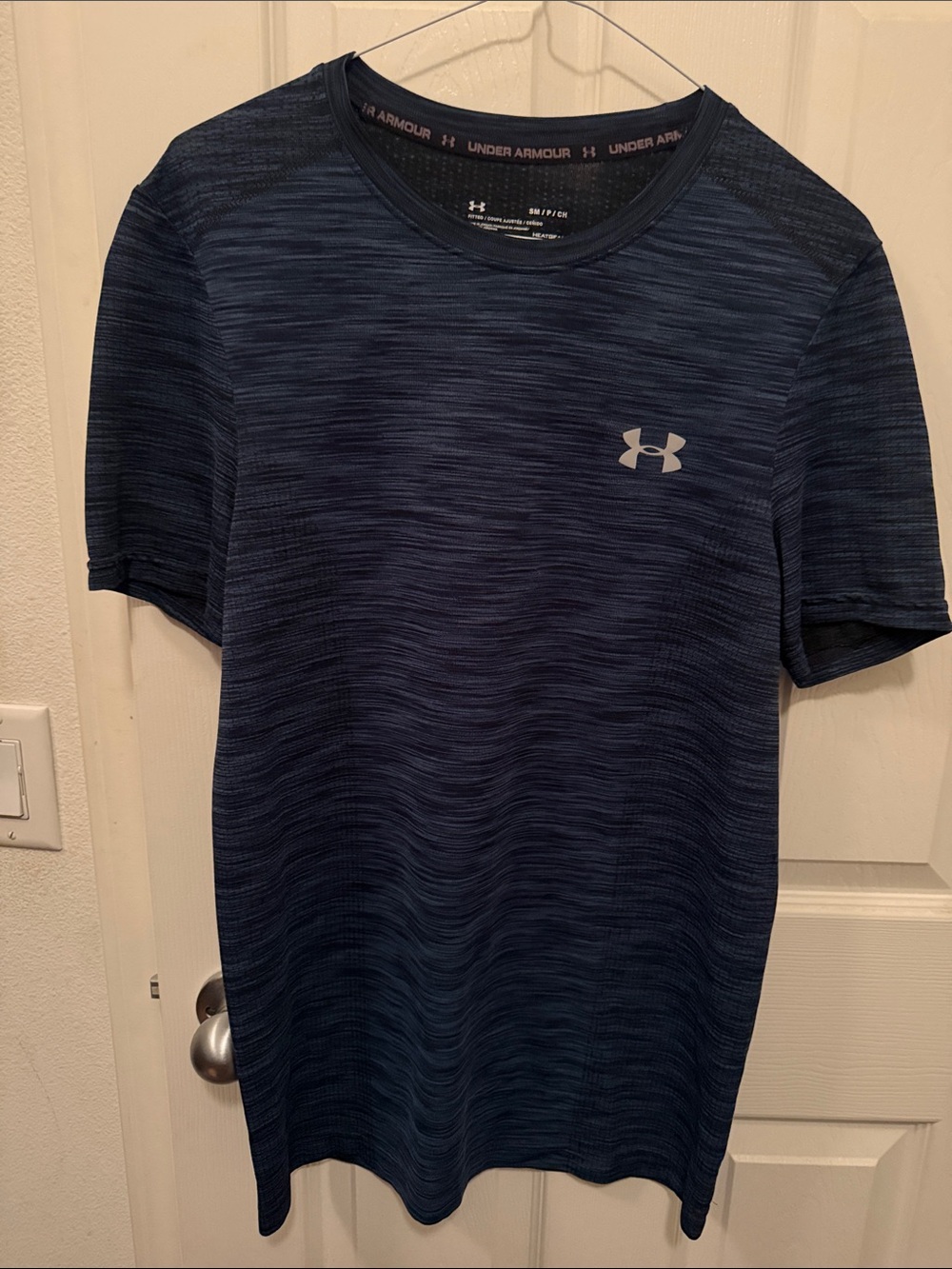 Under Armour Navy Heathered Short Sleeve Performance Tee